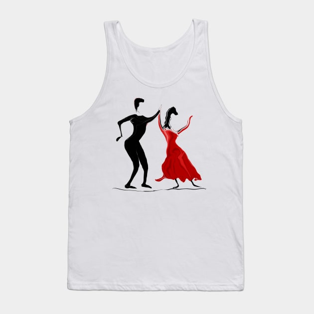 Flamenco Dance Tango Dancers Tank Top by PlanetMonkey